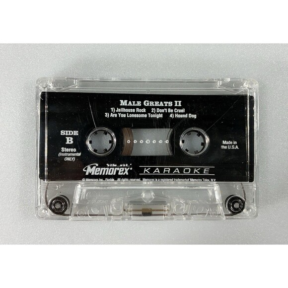 Male Greats II Memorex Karaoke Vintage Cassette Tape Complete with Inlay Tested - Picture 6 of 6